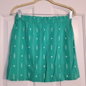 Hurley Green Mini Skirt with White Accents